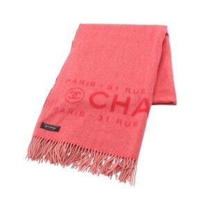 Chanel Shawl Cashmere Red
